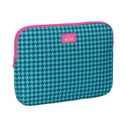 Funda para portatil 14'' safta nait nait pata de gallo verde 250x340x20 mm
