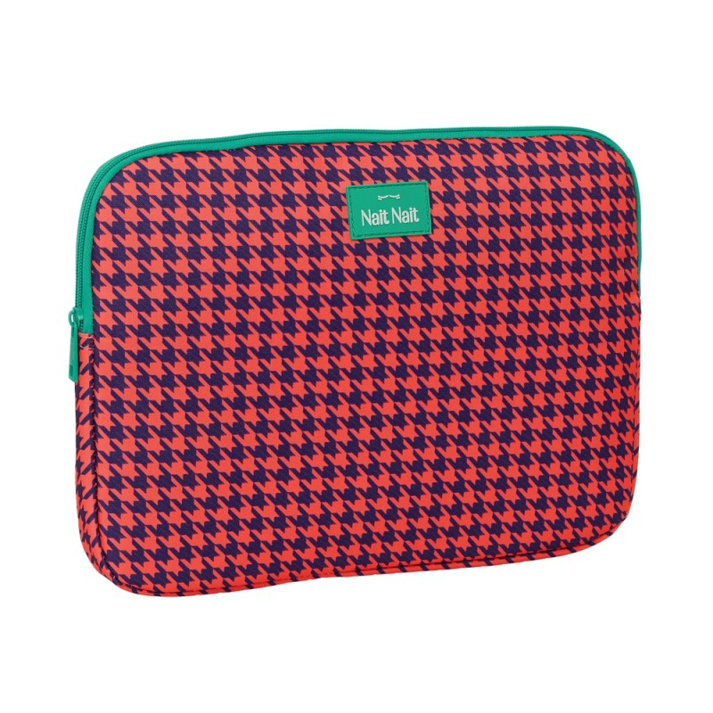 Funda para portatil 14'' safta nait nait pata de gallo coral 250x340x20 mm