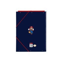 Carpeta carton folio gomas solapas safta super mario world