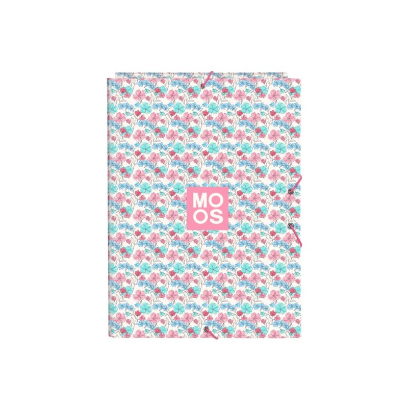 Carpeta carton folio gomas solapas safta moos floresistente