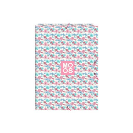 Carpeta carton folio gomas solapas safta moos floresistente