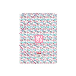 Carpeta carton folio gomas solapas safta moos floresistente