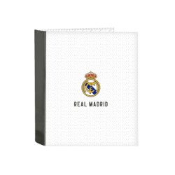 Carpeta safta 4 anillas lomo ancho carton folio real madrid 1 equipacion 24/25