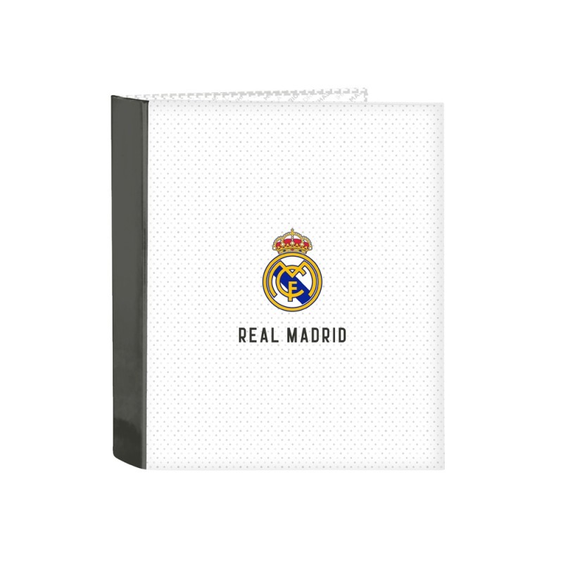 Carpeta safta 4 anillas lomo ancho carton folio real madrid 1 equipacion 24/25