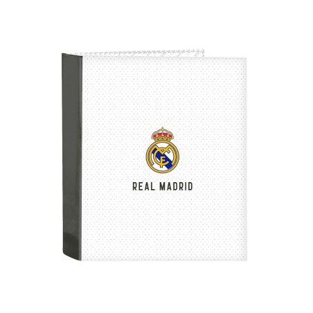 Carpeta safta 4 anillas lomo ancho carton folio real madrid 1 equipacion 24/25