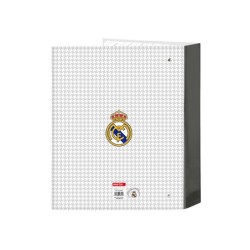 Carpeta safta 4 anillas lomo ancho carton folio real madrid 1 equipacion 24/25