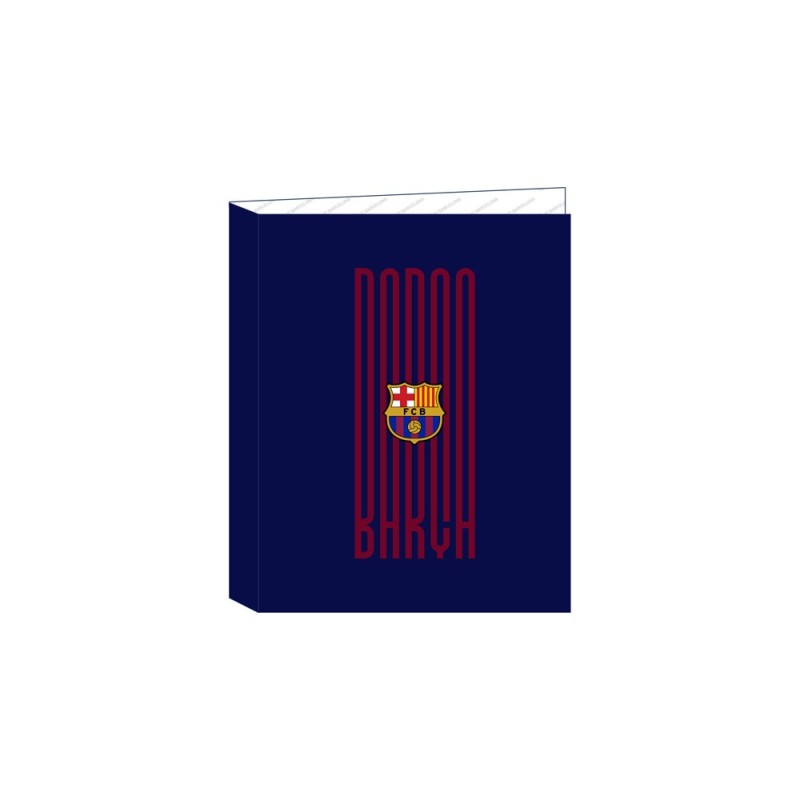 Carpeta safta 4 anillas mixtas carton folio f.c. barcelona