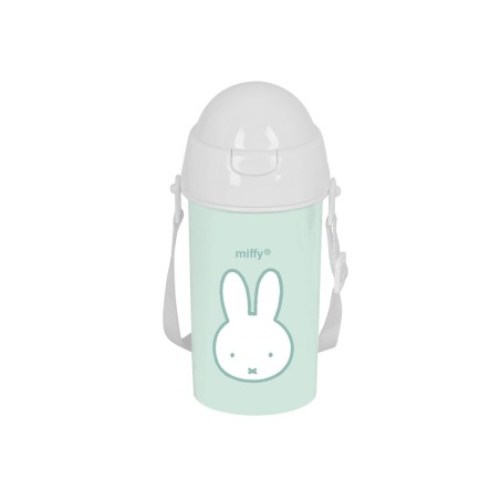 Botella portaliquidos safta 500 ml apertura automatica con pajita miffy menta 195x73x73 mm