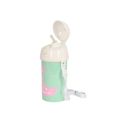 Botella portaliquidos safta 500 ml apertura automatica con pajita blackfit8 moon 195x73x73 mm