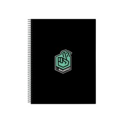 Cuaderno espiral safta microperforado din a4 tapa forrada 120 hojas cuadro 5 mm 60 gr kings league el barrio
