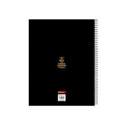 Cuaderno espiral safta microperforado din a4 tapa forrada 120 hojas cuadro 5 mm 60 gr kings league el barrio