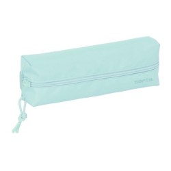 Bolso escolar portatodo safta rectangular con goma elastica 22 cm azul claro