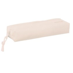 Bolso escolar portatodo safta rectangular con goma elastica 22 cm rosa claro