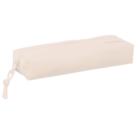 Bolso escolar portatodo safta rectangular con goma elastica 22 cm rosa claro