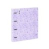 Carpeta con recambio safta din a4 cuadro 5 mm polipropileno foam 4 anillas 35mm estampados floral lila