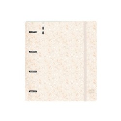 Carpeta con recambio safta din a4 cuadro 5 mm polipropileno foam 4 anillas 35mm estampados floral rosa