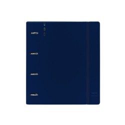 Carpeta con recambio safta din a4 cuadro 5 mm polipropileno foam 4 anillas 35mm azul oscuro