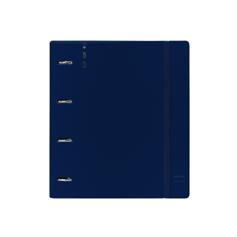 Carpeta con recambio safta din a4 cuadro 5 mm polipropileno foam 4 anillas 35mm azul oscuro