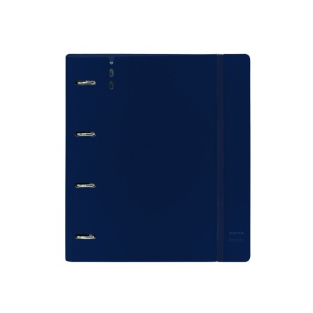 Carpeta con recambio safta din a4 cuadro 5 mm polipropileno foam 4 anillas 35mm azul oscuro
