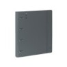 Carpeta con recambio safta din a4 cuadro 5 mm polipropileno foam 4 anillas 35mm gris oscuro