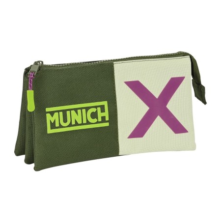 Bolso escolar portatodo safta triple munich bright khaki 30x220x120 mm