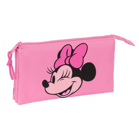 Bolso escolar portatodo safta triple minnie mouse loving 30x220x120 mm