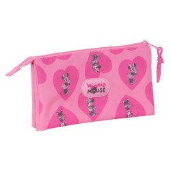 Bolso escolar portatodo safta triple minnie mouse loving 30x220x120 mm
