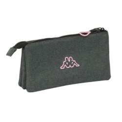 Bolso escolar portatodo safta triple kappa silver pink 30x220x120 mm