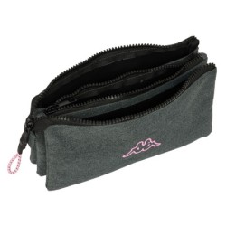 Bolso escolar portatodo safta triple kappa silver pink 30x220x120 mm