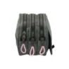 Bolso escolar portatodo safta triple big kappa silver pink 80x215x100 mm