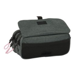 Bolso escolar portatodo safta triple big kappa silver pink 80x215x100 mm