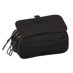 Bolso escolar portatodo safta triple big kappa black 80x215x100 mm