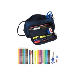 Bolso escolar portatodo safta con bolsillo desplegable batman legendary 85x200x110 mm