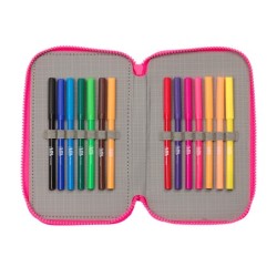 Plumier escolar safta triple 36 piezas l.o.l. surprise divas 55x125x195 mm