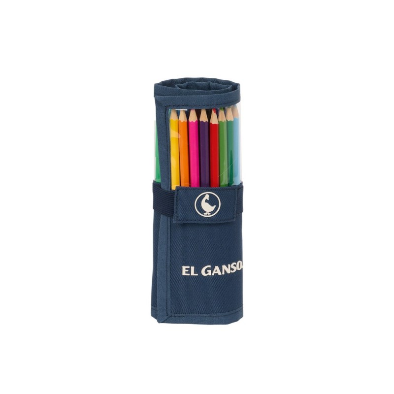 Plumier escolar safta enrollable 27 piezas el ganso classic 70x70x200 mm