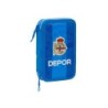 Plumier escolar safta doble cremallera 28 piezas deportivo de la coruña 40x125x195 mm