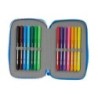 Plumier escolar safta doble cremallera 28 piezas deportivo de la coruña 40x125x195 mm