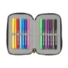 Plumier escolar safta doble cremallera 28 piezas nerf get ready 40x125x195 mm