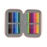 Plumier escolar safta doble cremallera 28 piezas na na na surprise fabulous 40x125x195 mm