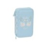 Plumier escolar safta doble cremallera 28 piezas glowlab cisnes 40x125x195 mm