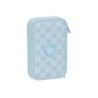 Plumier escolar safta doble cremallera 28 piezas glowlab cisnes 40x125x195 mm