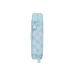 Plumier escolar safta doble cremallera 28 piezas glowlab cisnes 40x125x195 mm