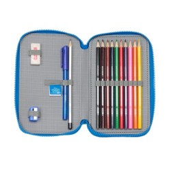 Plumier escolar safta doble cremallera 28 piezas donald duck 40x125x195 mm