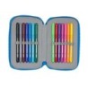 Plumier escolar safta doble cremallera 28 piezas donald duck 40x125x195 mm