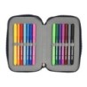 Plumier escolar safta doble cremallera 28 piezas batman legendary 40x125x195 mm