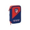 Plumier escolar safta doble cremallera 28 piezas atletico de madrid 40x125x195 mm