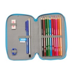 Plumier escolar safta doble cremallera 28 piezas algo de jaime 40x125x195 mm