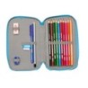 Plumier escolar safta doble cremallera 28 piezas algo de jaime 40x125x195 mm