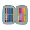 Plumier escolar safta doble cremallera 28 piezas algo de jaime 40x125x195 mm