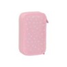 Plumier escolar safta doble cremallera 28 piezas glowlab kids sweet home 40x125x195 mm